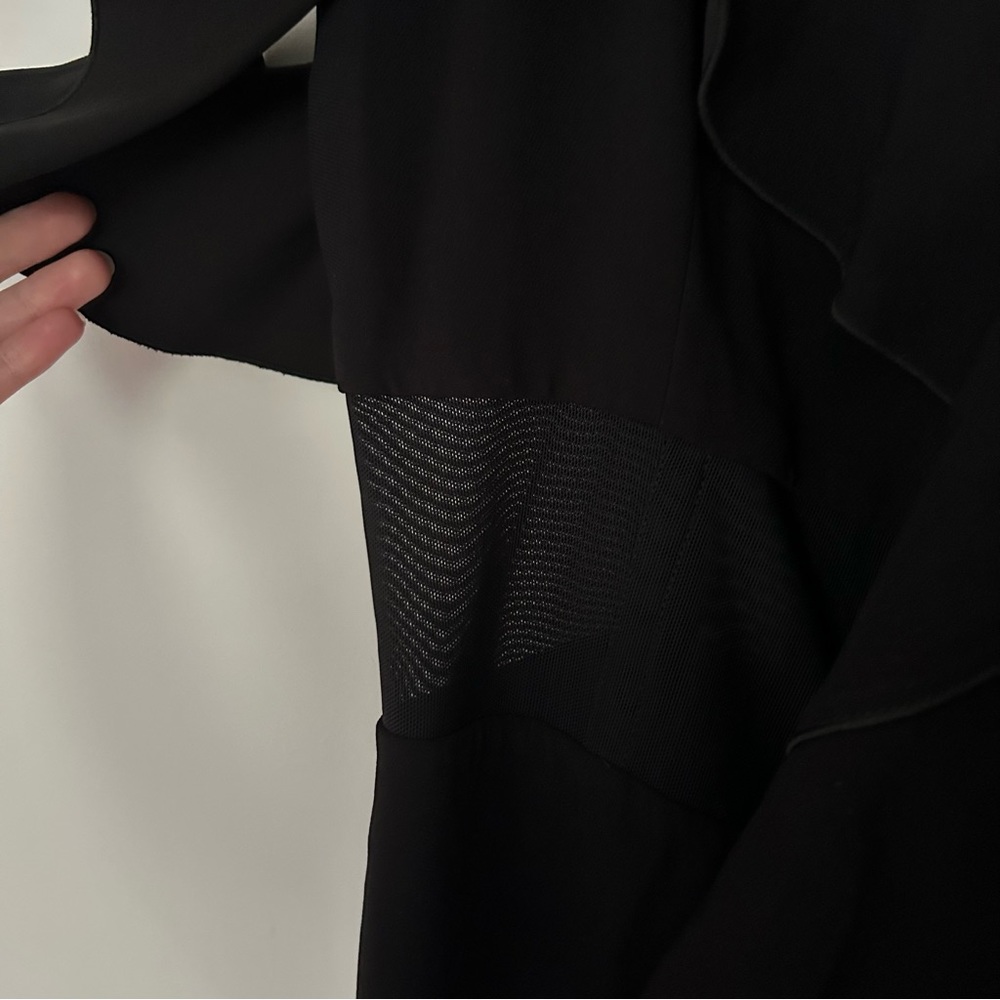 Proenza Schouler Black Asymmetrical Ruffle Mini Dress - Picture 6 of 14